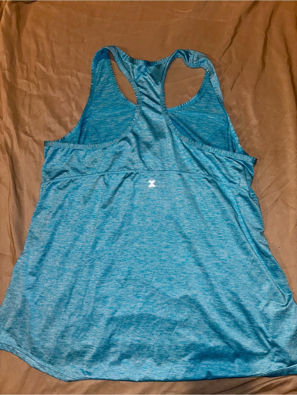 Xersion Blue Heather Racerback Performance Tank - Picture 6 of 9